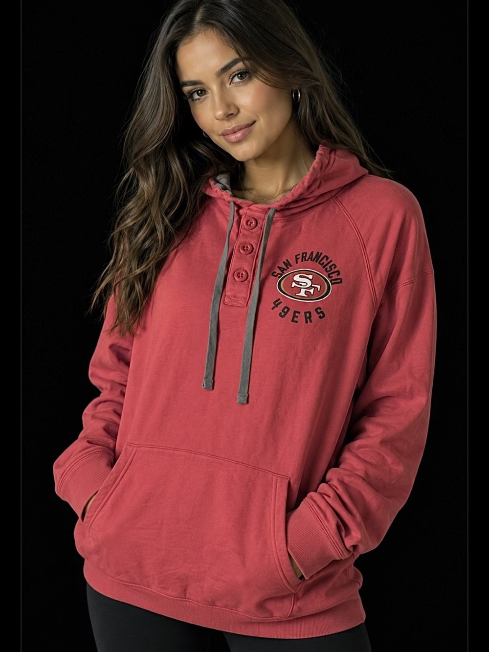 NWT OFFICIAL NFL San Francisco 49ers Red Pullover Hoodie